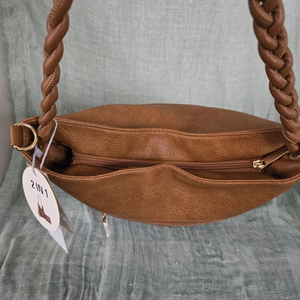 Calin Collection Women's Shoulder Crossbody Bag Vegan Leather Small‎ Bag & Strap